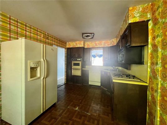 Interior, Kitchen, Wood Texture Flooring