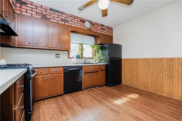 Interior, Kitchen, Wood Texture Flooring
