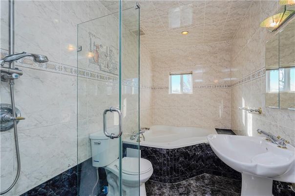 Bathroom, Glass Shower, Interior, Marble Walls