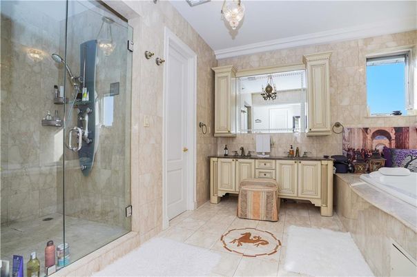 Bathroom, Dual Sink Vanities, Glass Shower, Interior