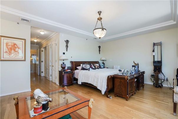 Bedroom, Interior, Pendant Lights, Wood Texture Flooring
