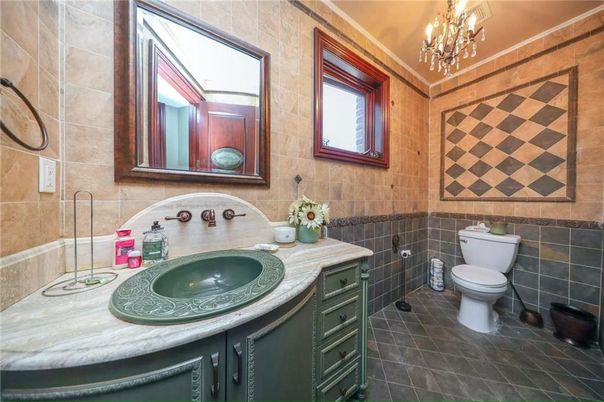 Bathroom, Chandelier, Interior