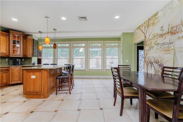 Dining room, Interior, Kitchen, Pendant Lights, Recessed Lighting