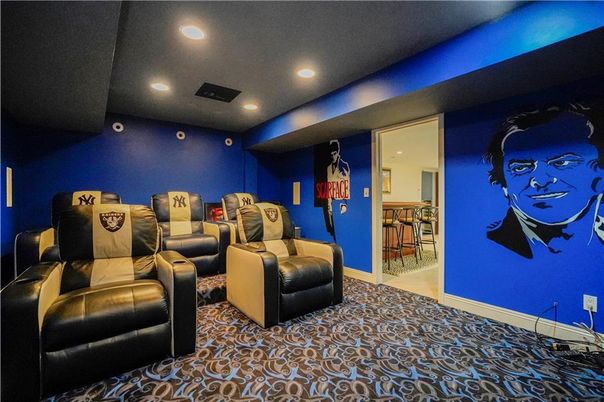 Home Theatre Room, Interior, Recessed Lighting, Theatre Room