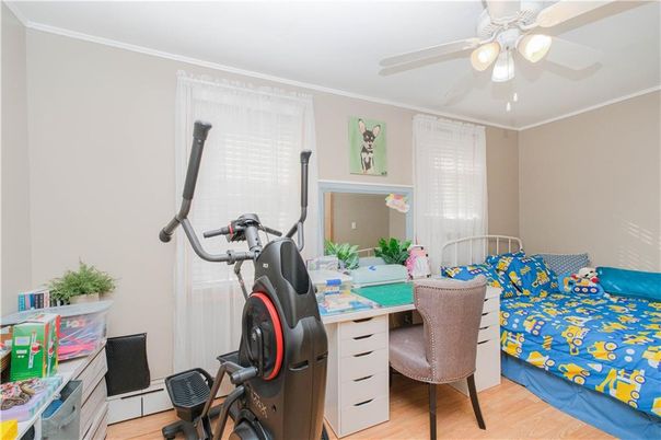 Fitness Equipment, Home Office, Interior, Wood Texture Flooring