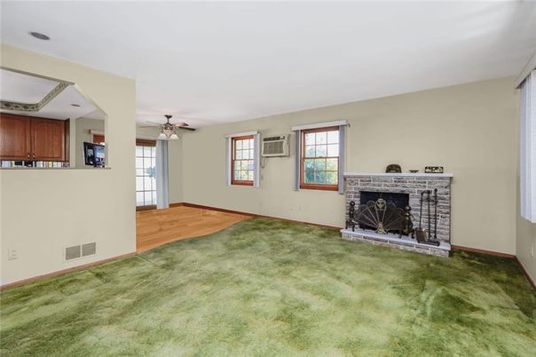 Empty room, Fireplace, Interior, Wood Texture Flooring
