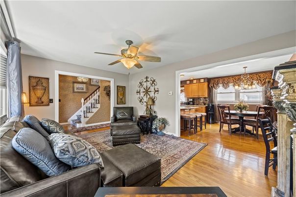 Chandelier, Dining room, Fireplace, Interior, Living room, Wood Texture Flooring