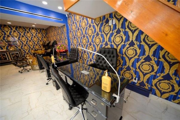 Home Office, Interior, Marble, Recessed Lighting