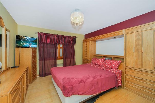 Bedroom, Chandelier, Interior, Wood Texture Flooring
