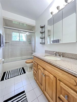 Bathroom, Dual Sink Vanities, Glass Shower, Interior