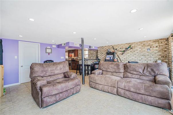 Interior, Living room, Recessed Lighting, Stone Walls