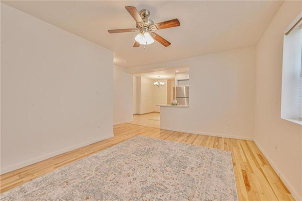 Chandelier, Empty room, Interior, Recessed Lighting, Wood Texture Flooring