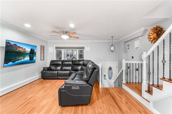 Home Theatre Room, Interior, Living room, Pendant Lights, Recessed Lighting, Wood Texture Flooring