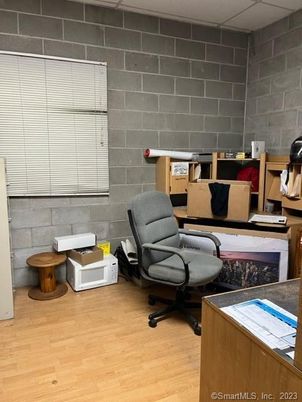 Home Office, Interior, Stone Walls, Wood Texture Flooring