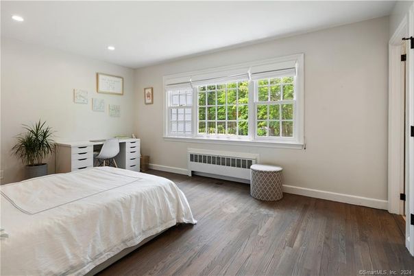 Bedroom, Home Office, Interior, Recessed Lighting, Wood Texture Flooring