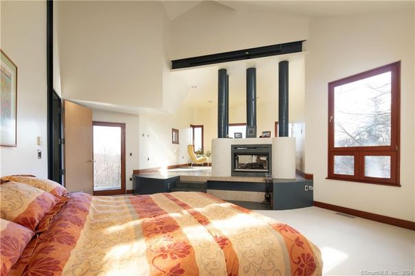 Bedroom, Fireplace, Interior
