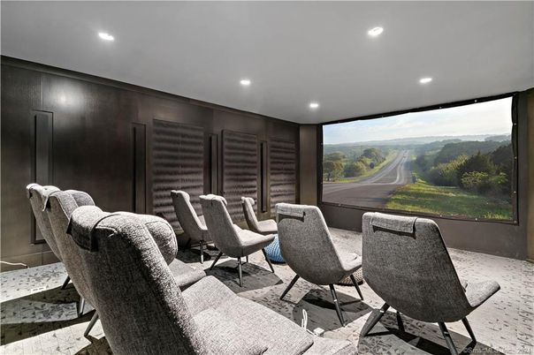 Home Theatre Room, Interior, Projection Screen, Recessed Lighting, Theatre Room