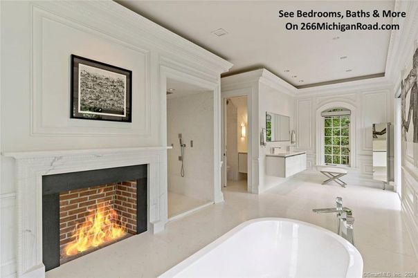 Bathroom, Fireplace, Free Standing Baths, Interior, Recessed Lighting