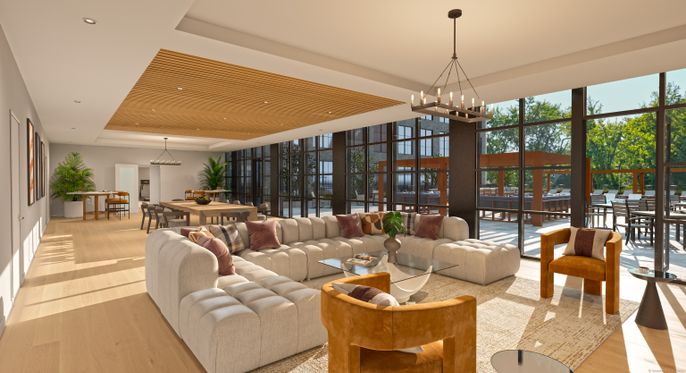 Chandelier, Dining room, Interior, Living room, Pendant Lights, Recessed Lighting, Wood Texture Flooring