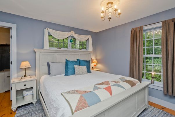 Bedroom, Chandelier, Interior, Wood Texture Flooring