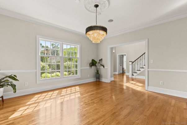 Chandelier, Empty room, Interior, Wood Texture Flooring