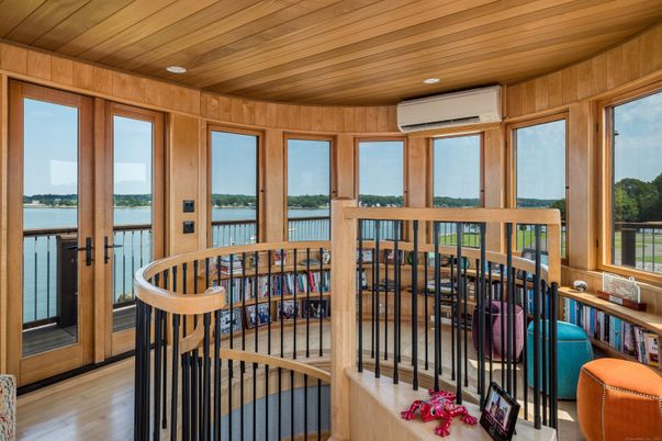 Interior, Recessed Lighting, Water, Wooden Ceilings, Wood Texture Flooring, Wooden Walls