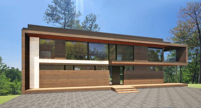 Attached, Exterior, Facade, Modern