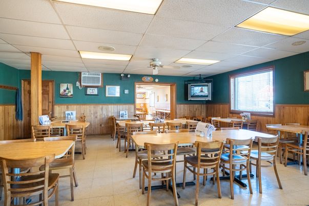 Dining room, Interior, Recessed Lighting, Wooden Walls