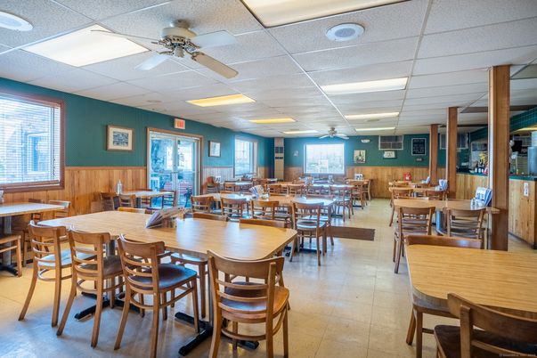 Dining room, Interior, Recessed Lighting, Wooden Walls