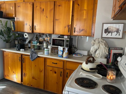 Interior, Kitchen, Wood Texture Flooring