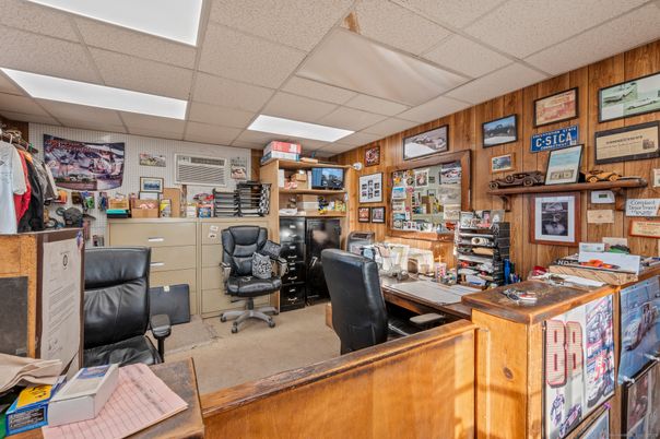 Home Office, Interior, Wooden Walls