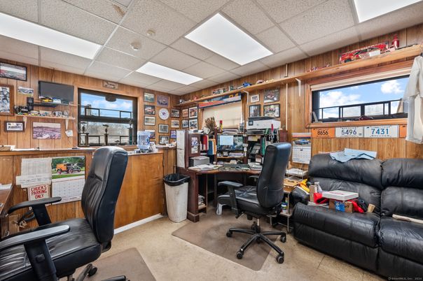 Home Office, Interior, Wooden Walls