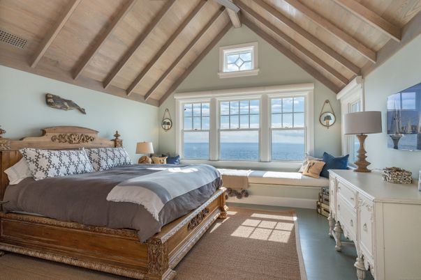 Bedroom, Interior, Water, Wooden Beams, Wooden Ceilings