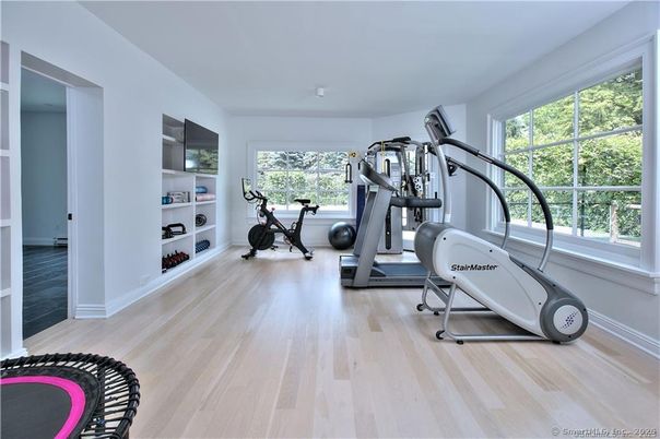 Fitness Equipment, Interior, Wood Texture Flooring