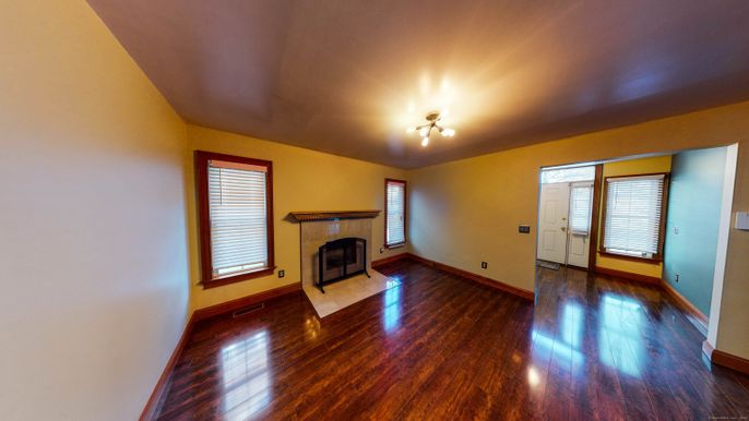 Empty room, Fireplace, Interior, Wood Texture Flooring