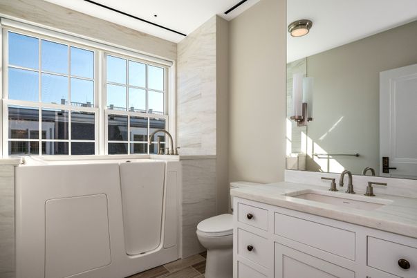 Bathroom, Interior, Wood Texture Flooring