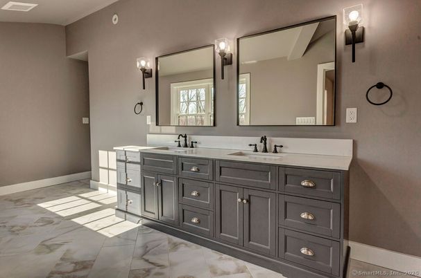 Bathroom, Dual Sink Vanities, Interior, Marble