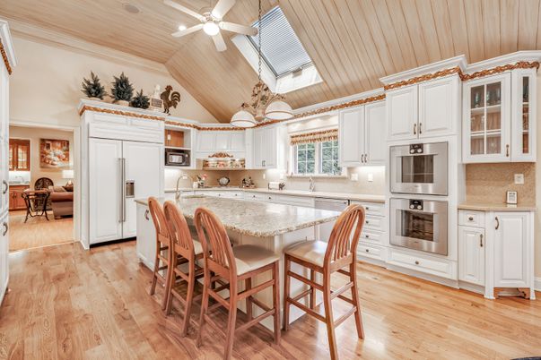 Interior, Kitchen, Stainless Steel Appliances, Wooden Ceilings, Wood Texture Flooring