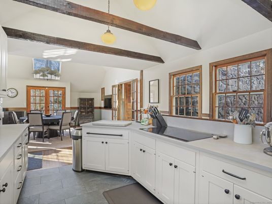 Dining room, Interior, Pendant Lights, Wooden Beams