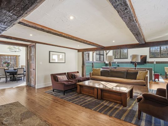 Dining room, Interior, Living room, Recessed Lighting, Wood Texture Flooring