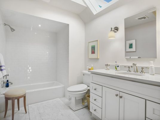 Bathroom, Interior, Marble, Recessed Lighting