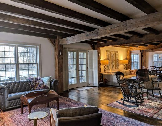 Dining room, Interior, Living room, Wooden Beams, Wood Texture Flooring