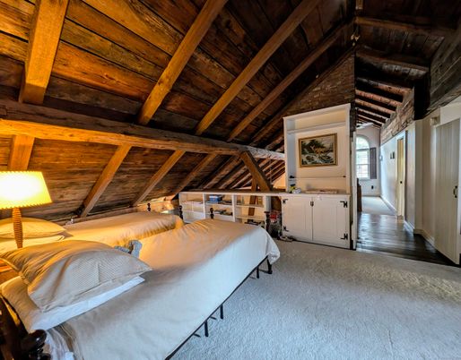 Bedroom, Interior, Wooden Beams, Wooden Ceilings, Wood Texture Flooring