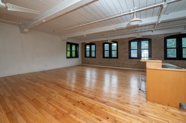 Empty room, Interior, Stone Walls, Wood Texture Flooring