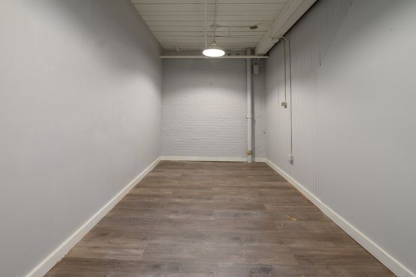 Empty room, Interior, Pendant Lights, Wood Texture Flooring