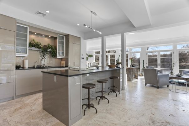 Interior, Kitchen, Living room, Pendant Lights, Recessed Lighting