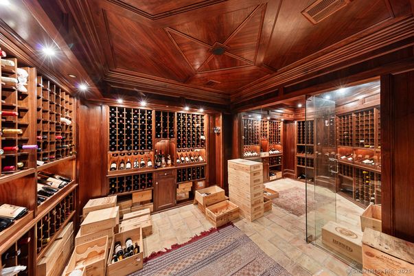 Interior, Recessed Lighting, Wine Storage, Wooden Ceilings