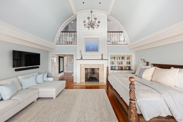 Bedroom, Chandelier, Fireplace, Interior, Living room, Wood Texture Flooring