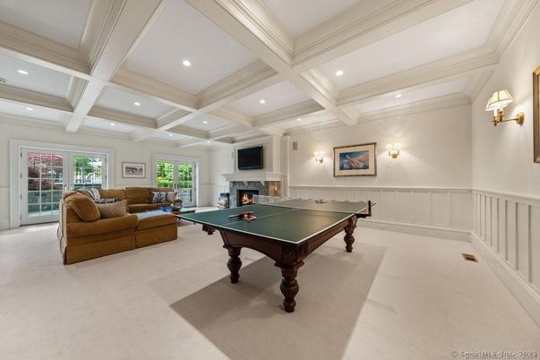 Fireplace, Game Room, Interior, Living room, Recessed Lighting