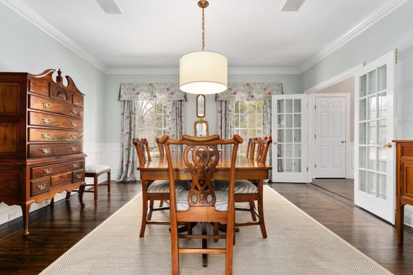 Dining room, Interior, Wood Texture Flooring